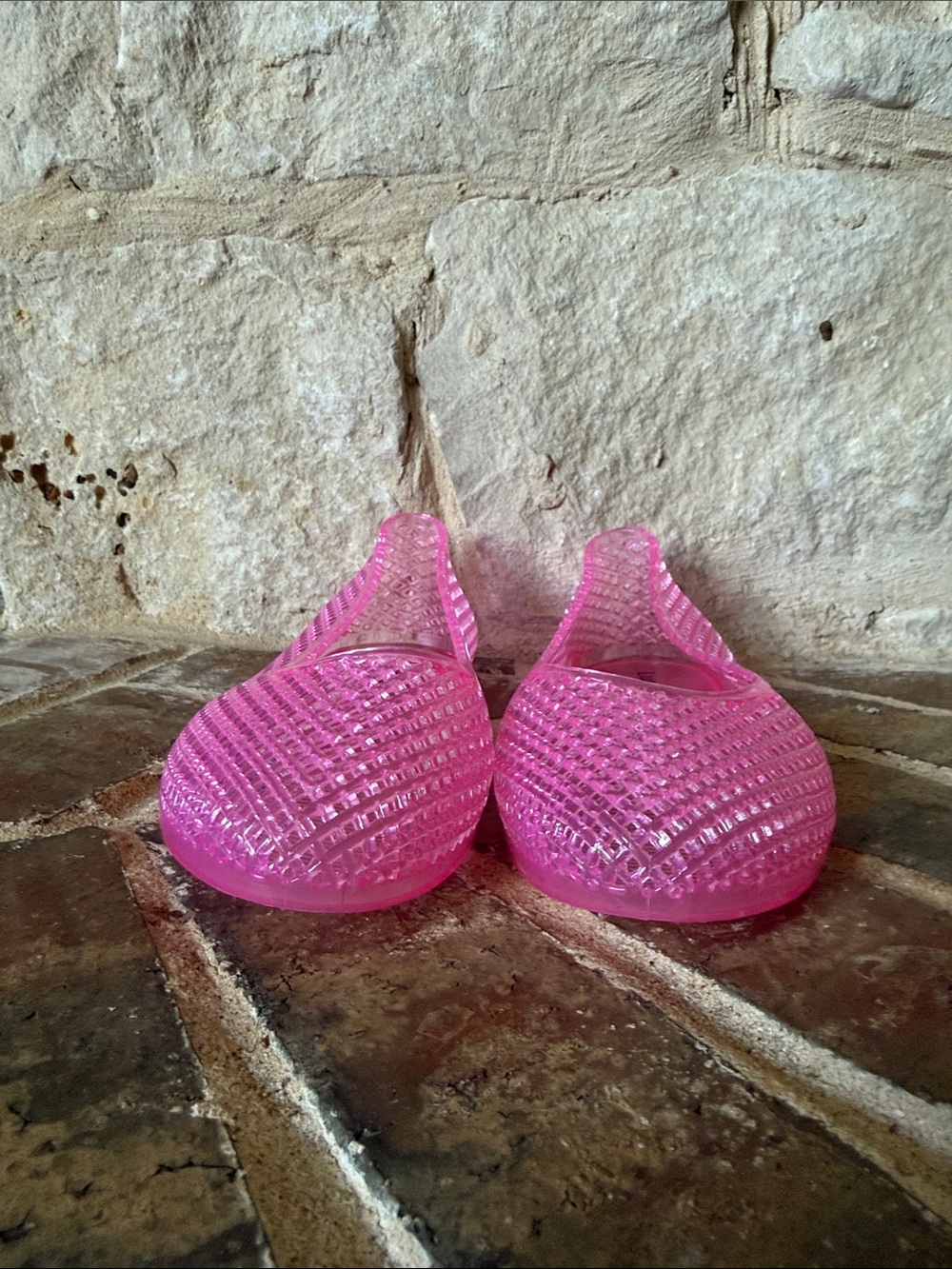 Lurnyet Women’s Pink Jelly Ballet Flats - Picture 7 of 8